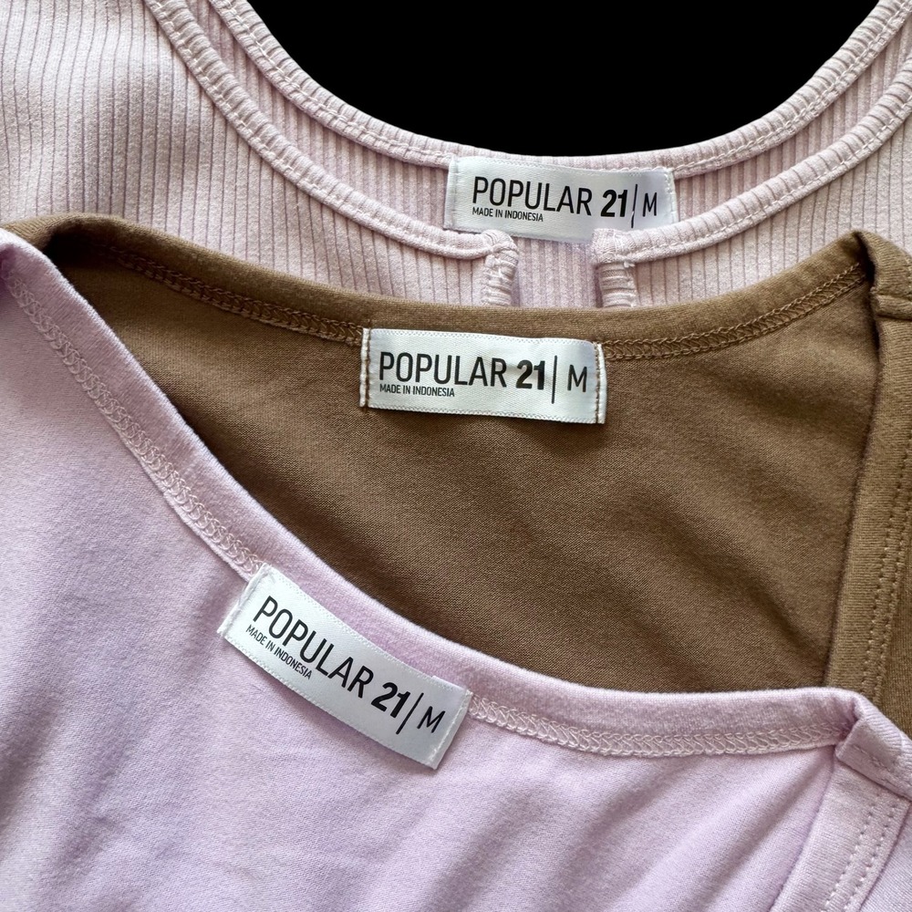 Bodycon basic Mini Dress bundle of 3 Pink Brown Medium NWOT minimalist soft girl - Picture 8 of 9